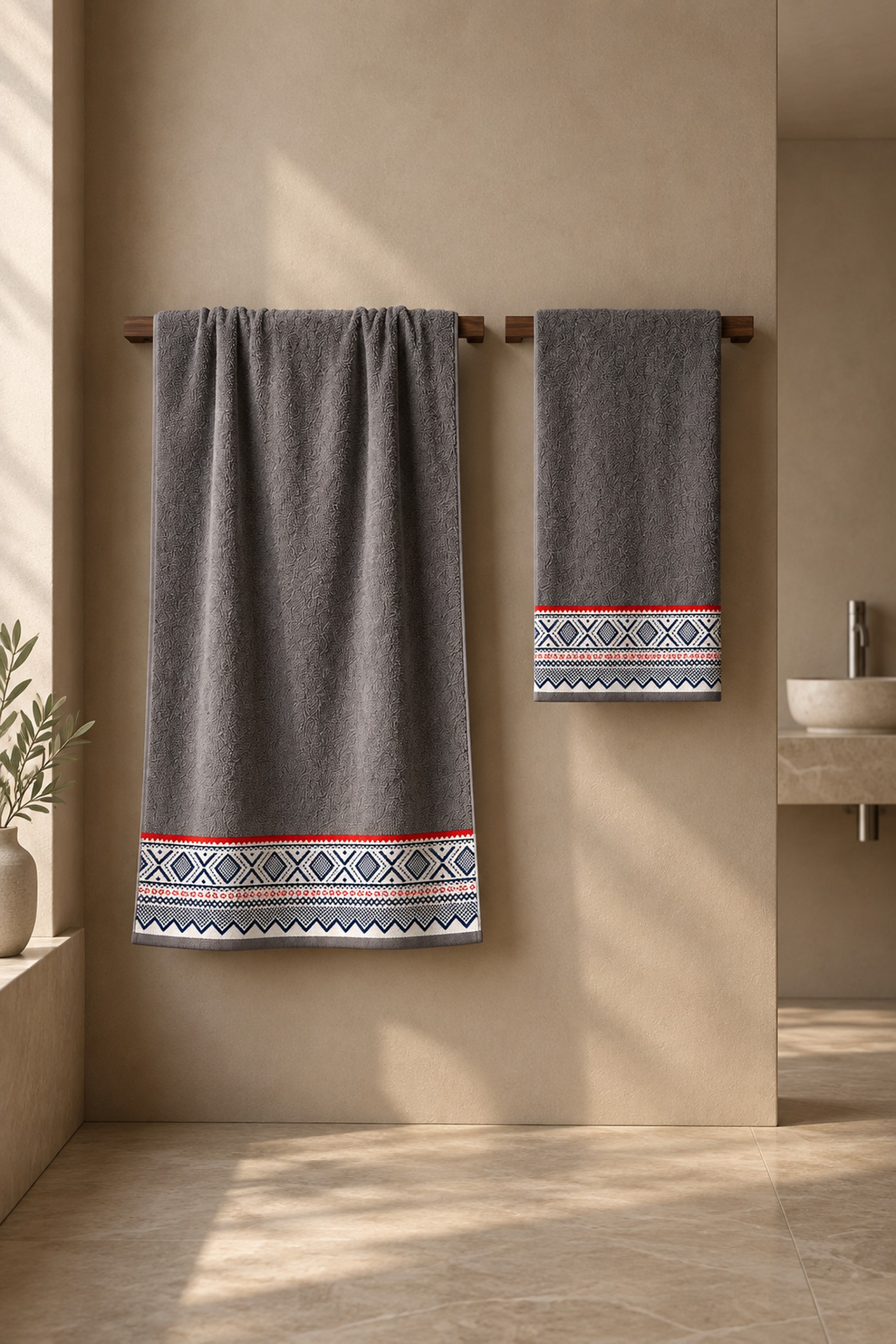 Premium V3 Sivi - Peškir od Mikropamuka – 50 × 90 | 70 × 140 cm