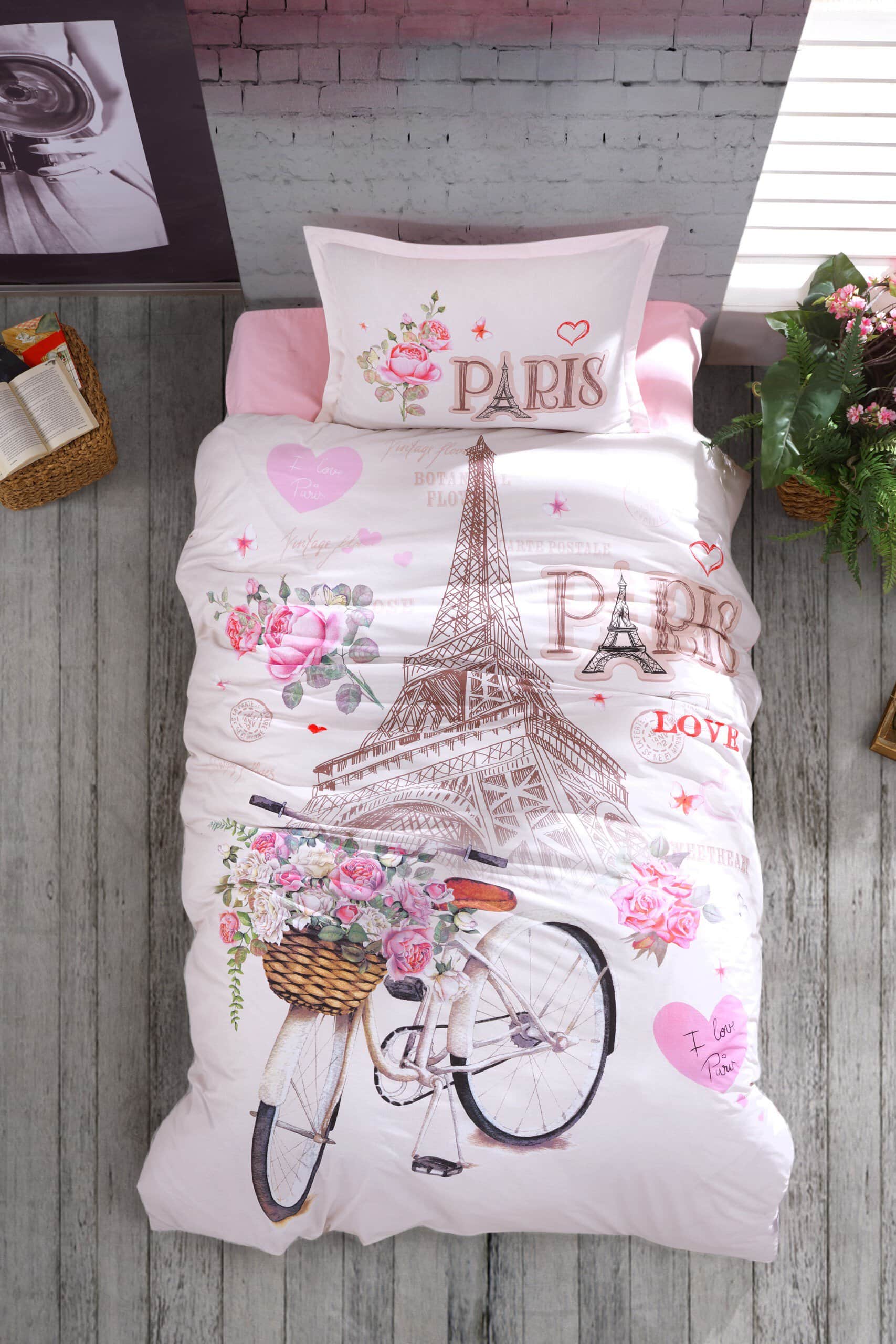 Paris Love Roza – Posteljina za Djevojčice (Clasy)